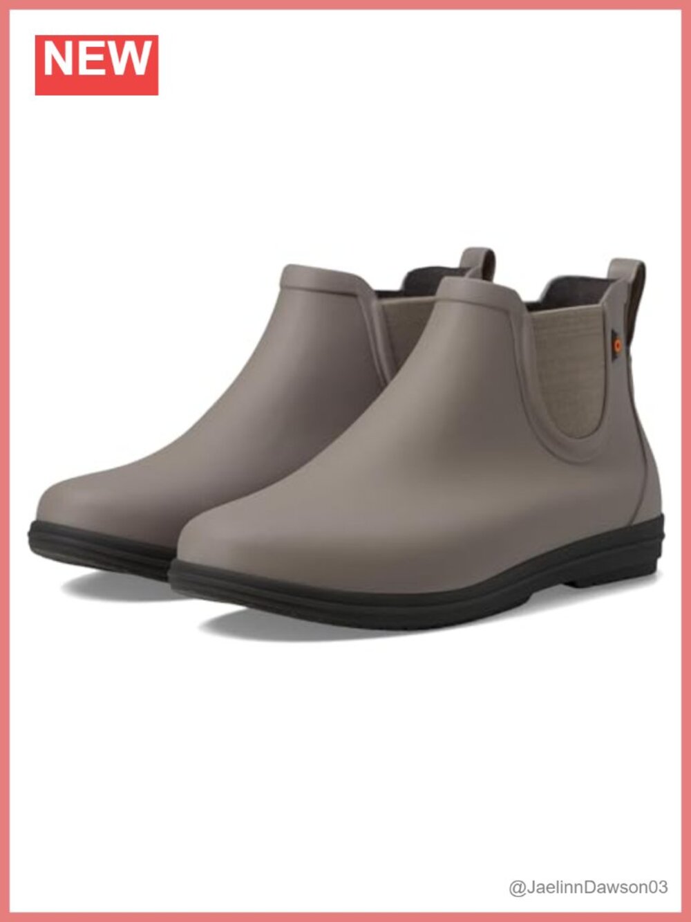 Waterproof Chelsea Ankle Rain Boots Slip-On Rubber